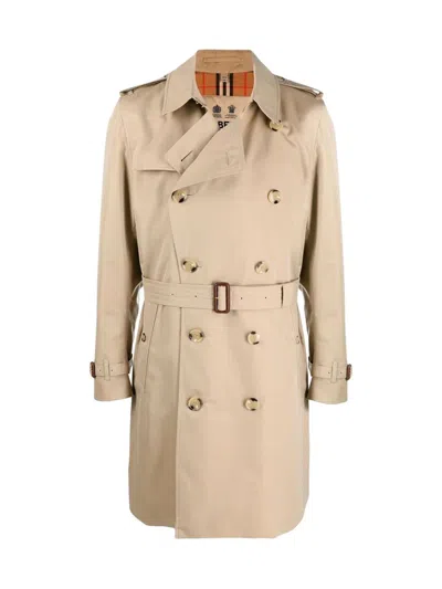 Shop Burberry Trench & Raincoat In Nude & Neutrals