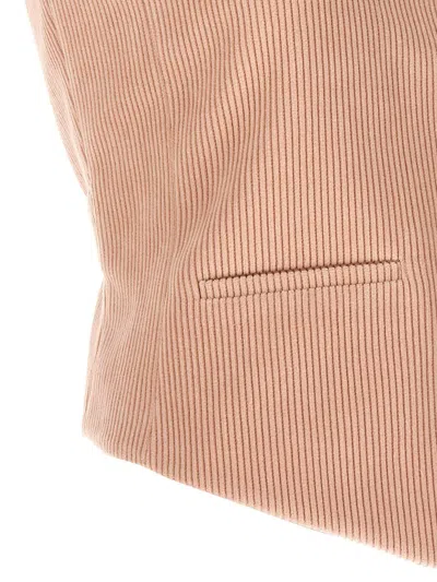 Shop Chloé Corduroy Vest In Pink