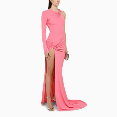 Shop David Koma Asymmetrical Dress In Pink