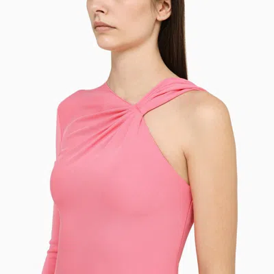 Shop David Koma Asymmetrical Dress In Pink