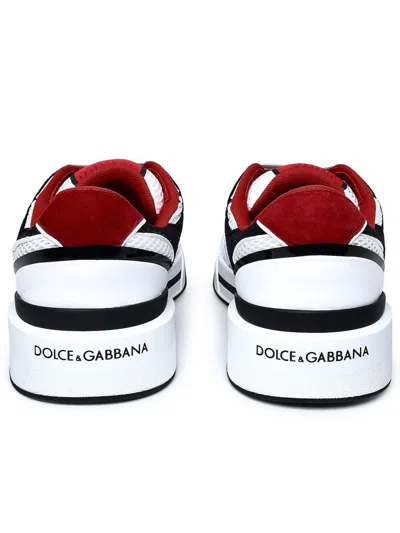 Shop Dolce & Gabbana White Suede Blend Sneakers