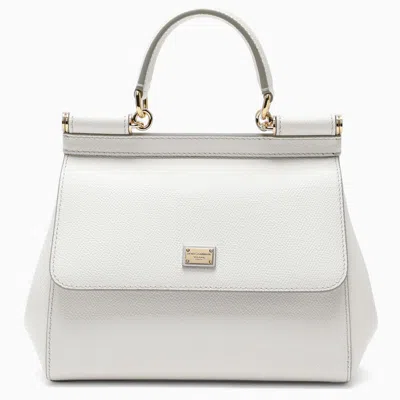 Shop Dolce & Gabbana Dolce&gabbana Sicily Small Handbag In White