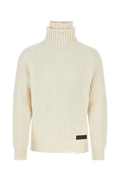Shop Dsquared2 Dsquared Knitwear In Offwhite