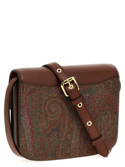Shop Etro 'paisley' Crossbody Bag In Brown