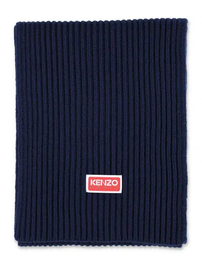 Shop Kenzo Scarf Tag In Navy