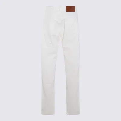 Shop Etro White Cotton Jeans