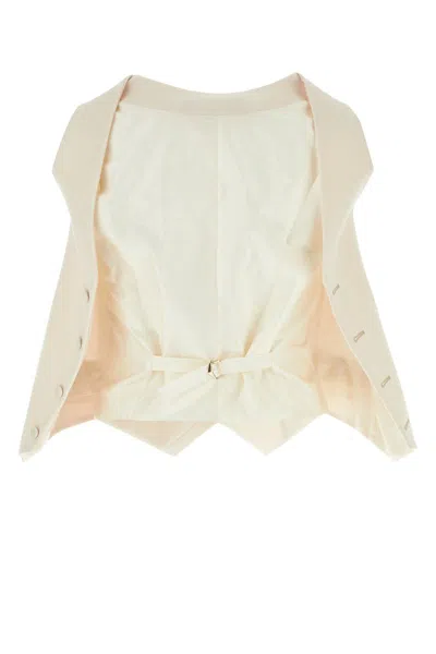 Shop Fendi Jackets And Vests In Ivory