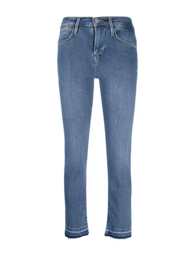 Shop Frame Straight Leg Jeans In Blue