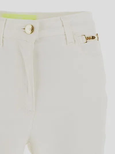 Shop Elisabetta Franchi Jeans In Ivory