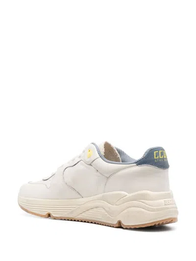 Shop Golden Goose Sneakers In White/green/blue
