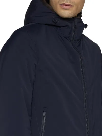 Shop Herno Coats In Blu Marrone