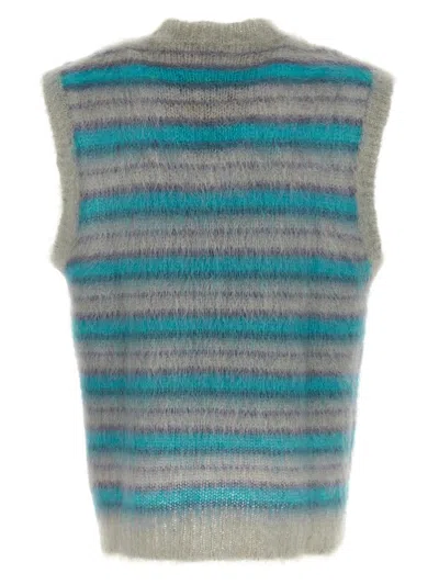 Shop Marni 'brushed Stripes Fuzzy Wuzzy' Vest In Multicolor