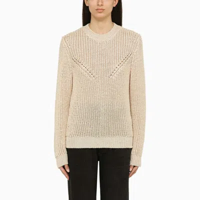 Shop Isabel Marant Ecru Crew-neck Jumper In Beige