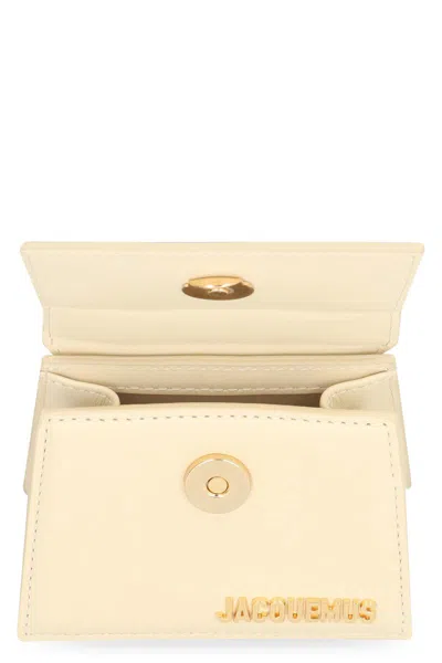 Shop Jacquemus Le Chiquito Leather Handbag In Ivory