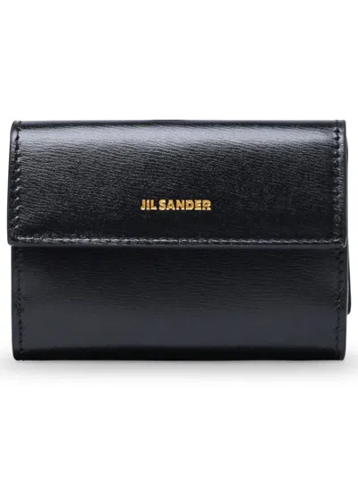 Shop Jil Sander Black Calf Leather Wallet