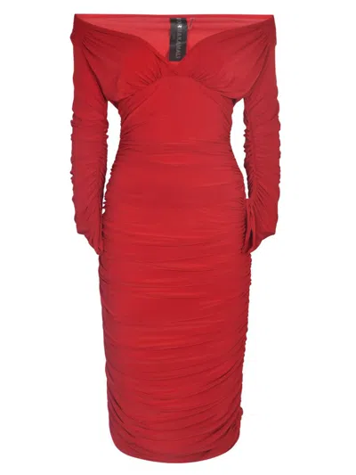 Shop Norma Kamali Dresses Red