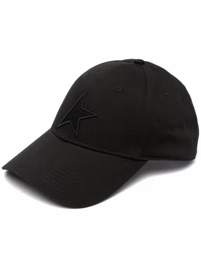 Shop Golden Goose Star/ Baseball Hat Demos Accessories In 90100 Black