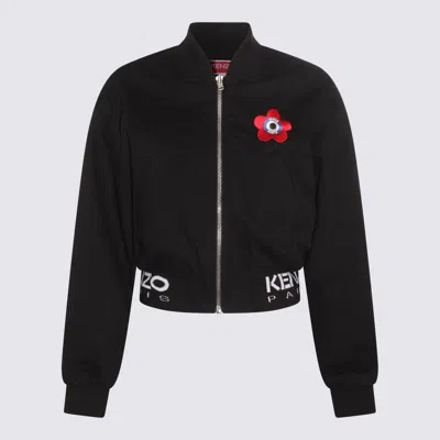 Shop Kenzo Black Denim Boke Flower Casual Jacket