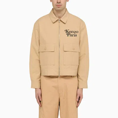 Shop Kenzo Camel  By Verdy Shirt-jacket In Brown