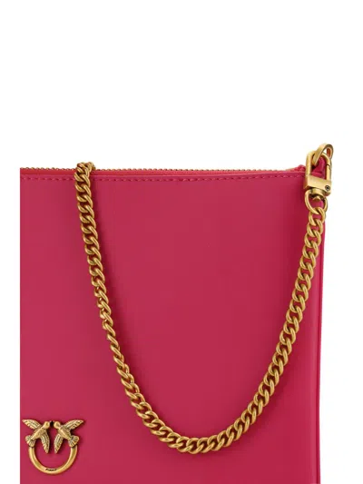 Shop Pinko Clutches In Pink -antique Gold
