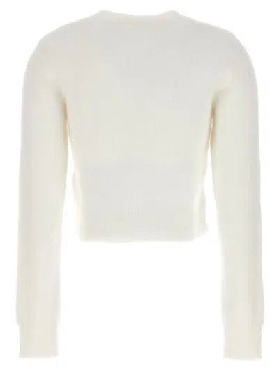 Shop Maison Margiela Pearl Buttons Cardigan In White