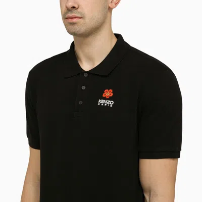 Shop Kenzo Short-sleeved Polo Shirt With Logo In Black