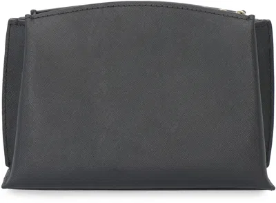 Shop Michael Kors Ruby Leather Messenger Bag In Black