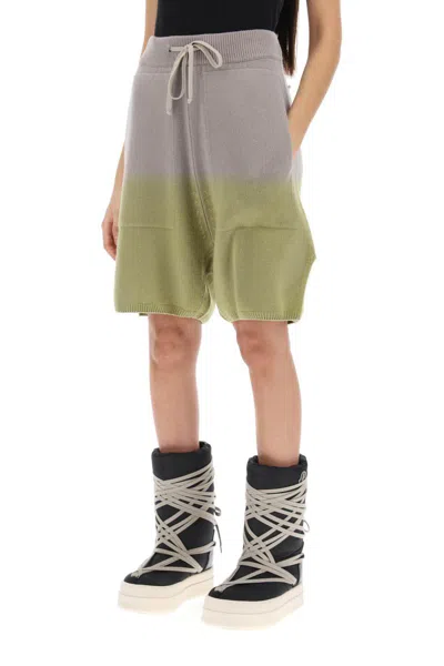 Shop Moncler X Rick Owens Loose Fit Cashmere Shorts In Multicolor