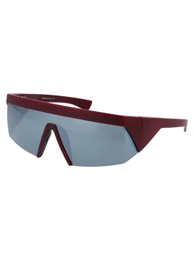 Shop Mykita Sunglasses In 324 Md24 New Aubergine Lateral Silver Flash