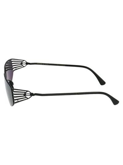 Shop Mykita Sunglasses In 002 Black Darkgrey Solid