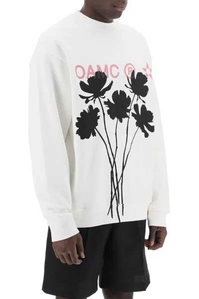 Shop Oamc Whiff Sweatshirt With Graphic Print In White