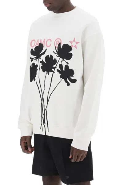 Shop Oamc Whiff Sweatshirt With Graphic Print In White