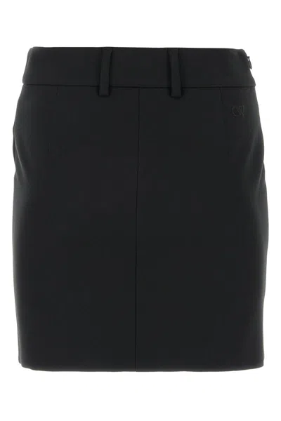 Off-white Off White Black Drill Mini Skirt In Blackblac