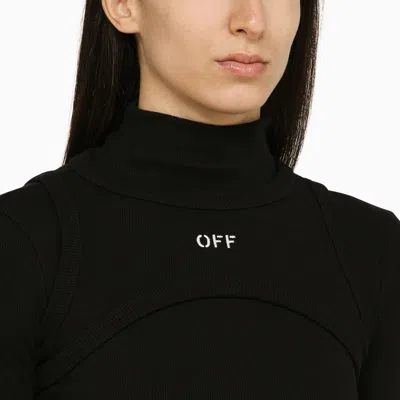 Shop Off-white ™ Midi Dress With Logo In Black