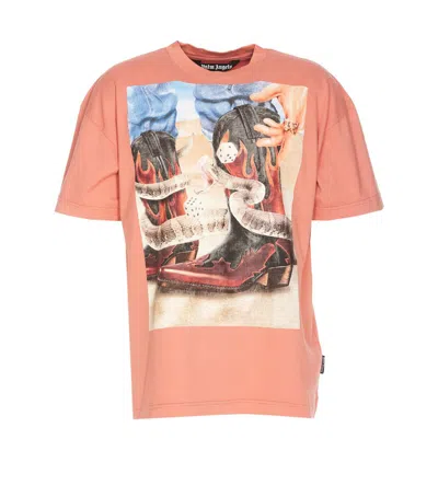 Shop Palm Angels T-shirts And Polos In Pink