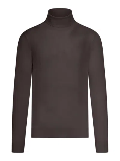 Shop Nome Turtle Neck Sweater In Brown