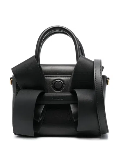 Shop Pinko Aika Leather Tote Bag In Black