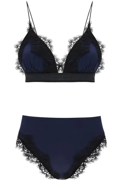 Shop Oseree Oséree 'travaille' High-waisted Bikini Set In Blue