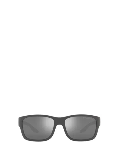 Shop Prada Sunglasses In Grey Rubber