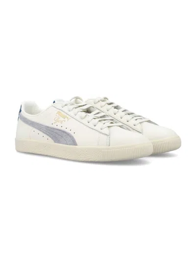 Shop Puma Clyde Base In Warm White Mineral Grey