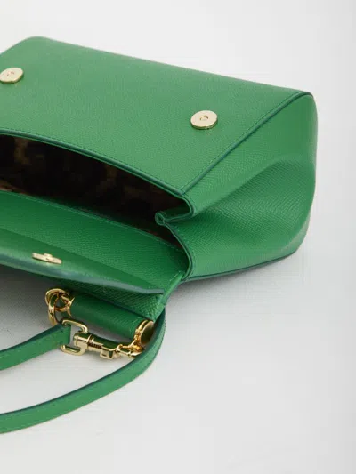 Shop Dolce & Gabbana Small Sicily Bag In Green