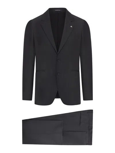 Shop Tagliatore Formal Suit In Black