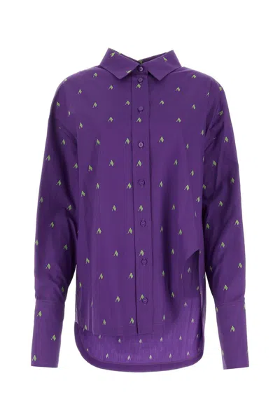 Shop Attico The  Shirts In Purplelightgreen