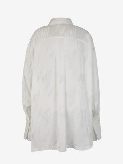 Shop Attico The  Viscose Diana Shirt In Blanc