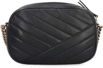Shop Tory Burch Kira Leather Camera Bag In Black