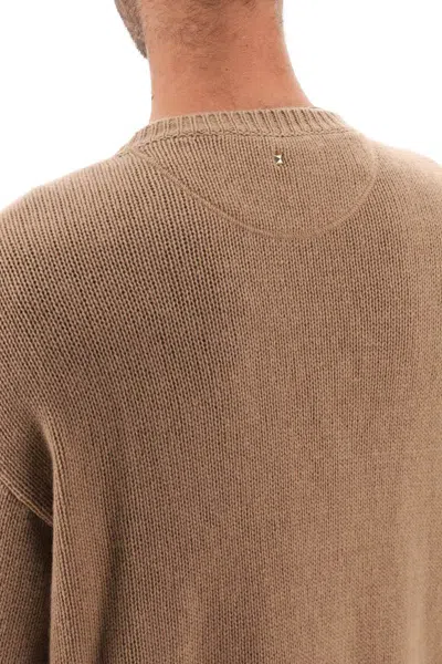 Shop Valentino Garavani Cashmere Sweater With Stud In Beige