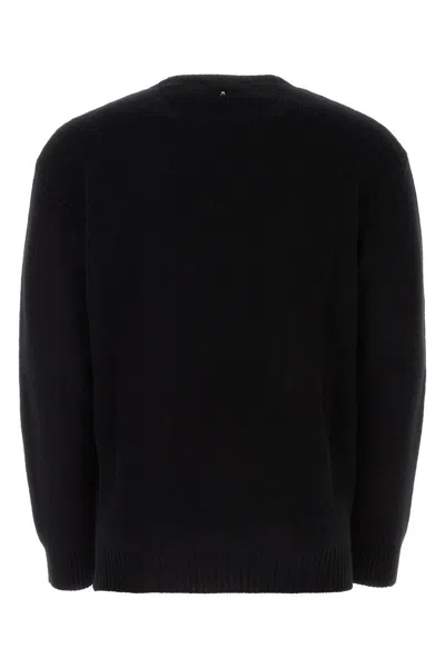 Valentino Garavani Man Sweater Black Size L Virgin Wool In Black