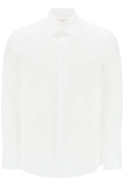 Shop Valentino Garavani Rockstud Unlimited Slim Fit Shirt In White