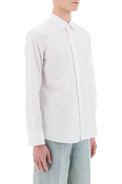 Shop Valentino Garavani Rockstud Unlimited Slim Fit Shirt In White