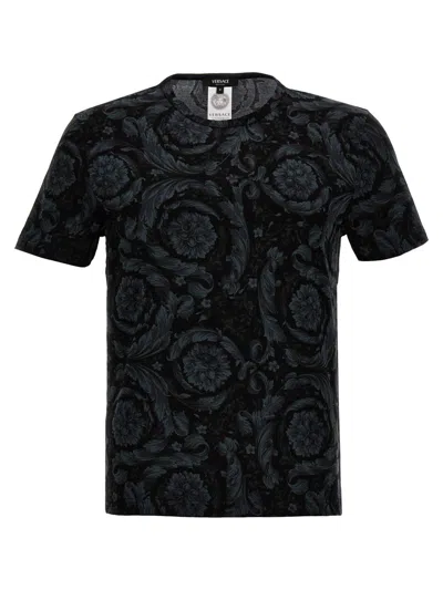 Shop Versace 'barocco' Underwear T-shirt In Black